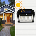 Lampa solară tip Felinar, cu 3 becuri, senzor de mișcare, 38W