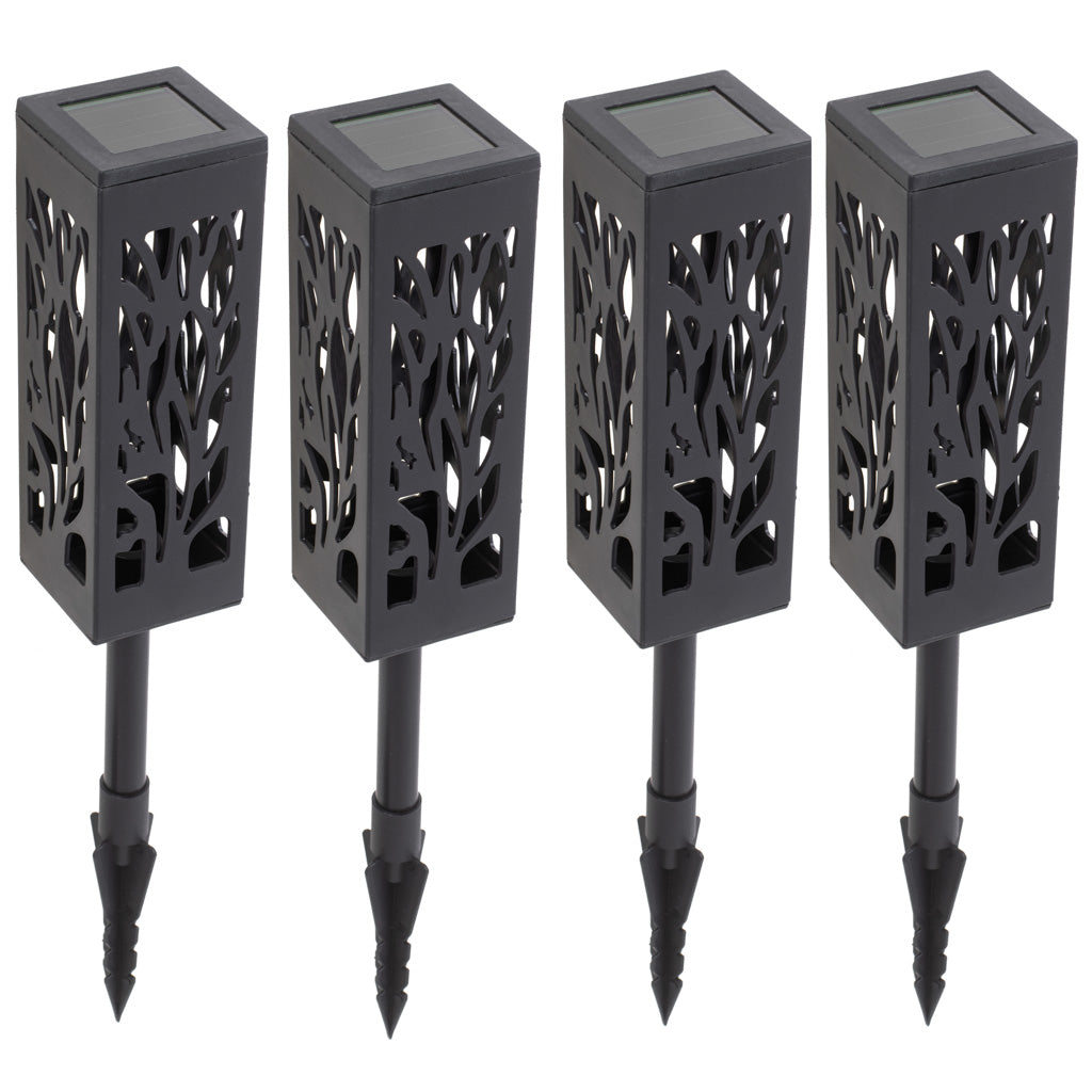 Set 4 lampi solare de gradina cu picior tip "Lampion" cu LED-4