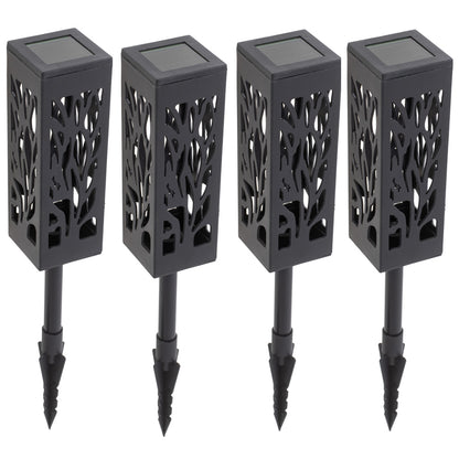 Set 4 lampi solare de gradina cu picior tip "Lampion" cu LED-4