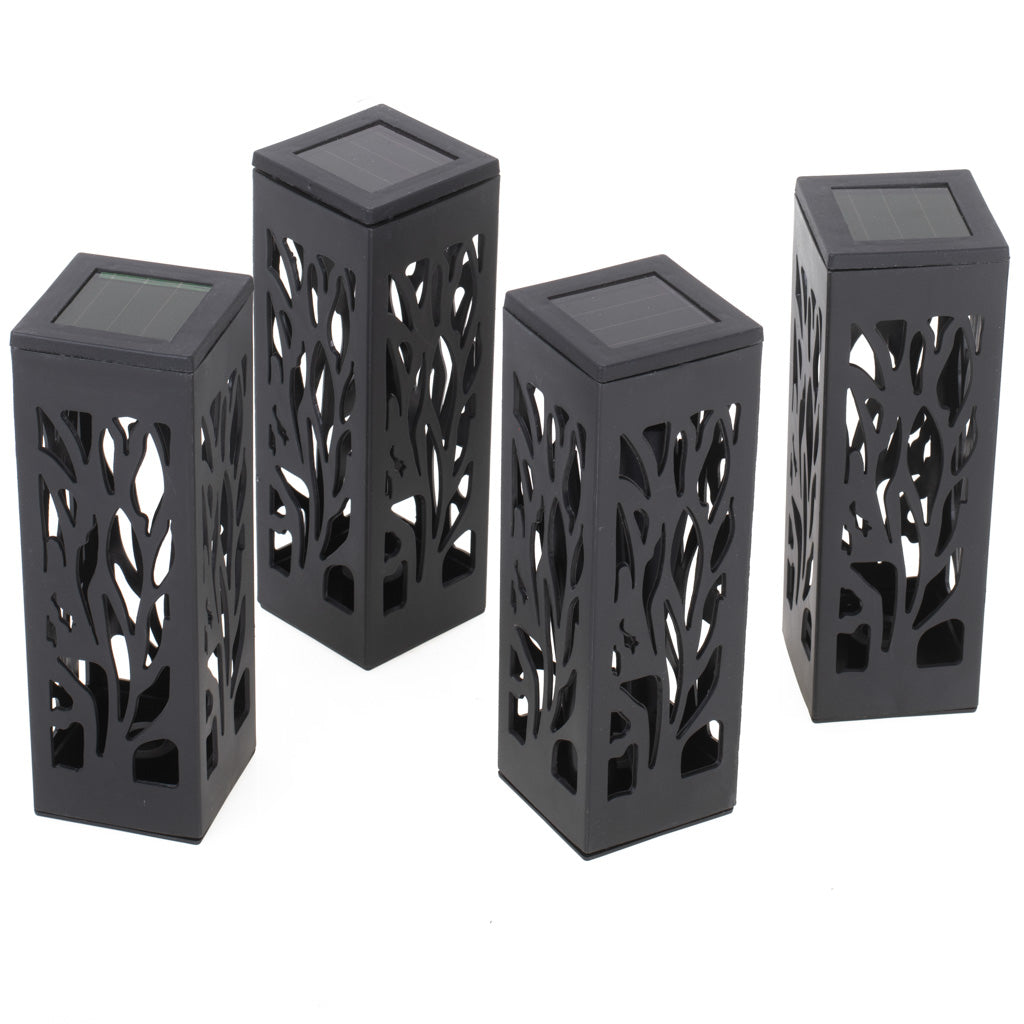 Set 4 lampi solare de gradina cu picior tip "Lampion" cu LED-6