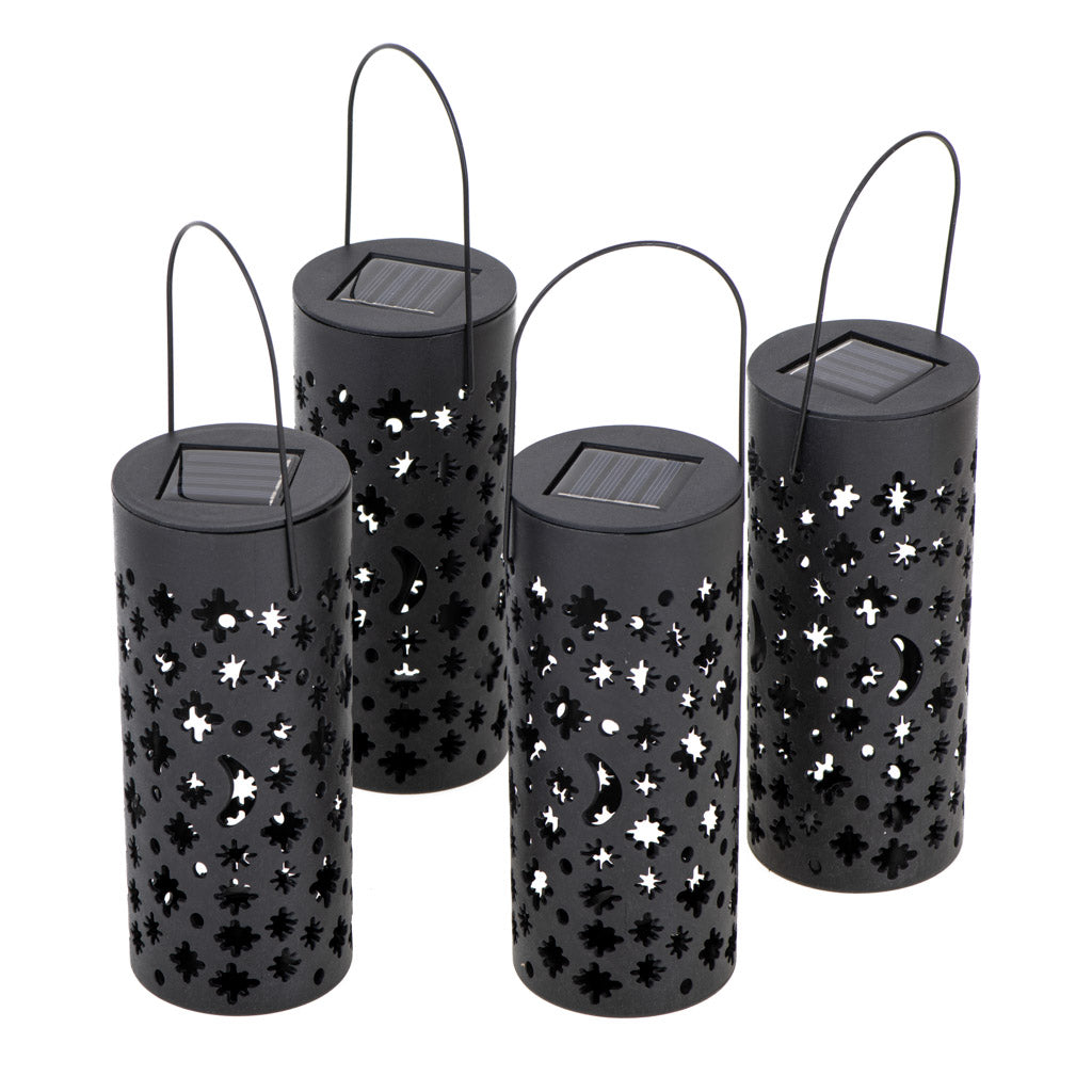 Set 4 lampi solare de gradina cu picior si agatatoare tip "Felinar" cu LED-7