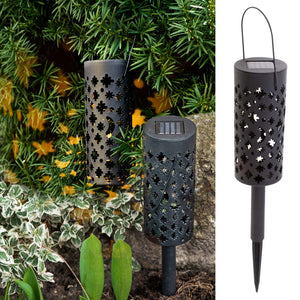 Set 4 lampi solare de gradina cu picior si agatatoare tip "Felinar" cu LED-0
