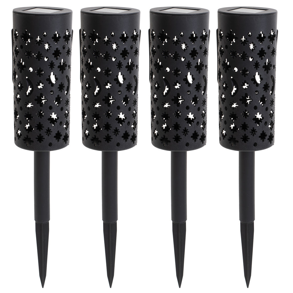 Set 4 lampi solare de gradina cu picior si agatatoare tip "Felinar" cu LED-9