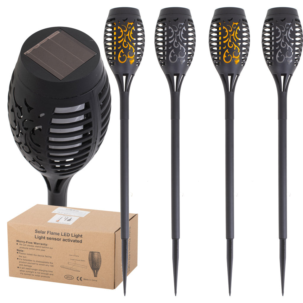 Set 4 lampi solare de gradina tip "Torta" cu 12 LED-uri-4