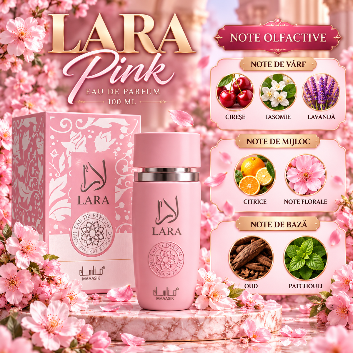 Set 2 Parfumuri Lara Pink + Lara Candy, 2 × 100 ml – 2 LA PREȚ DE 1