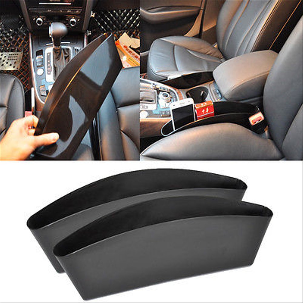 Set 2 organizatoare auto de tip "buzunar", montaj intre scaun si consola centrala, dimensiune 35 x 11 cm-0