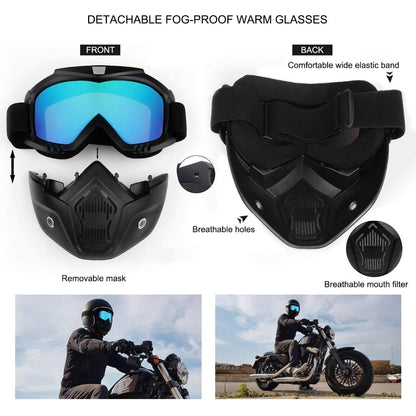 Masca de Protectie cu Ochelari Detasabili, cu destinatie Moto, ATV, SSV, QUAD-4