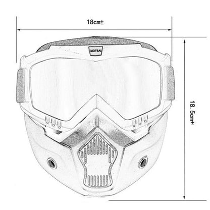 Masca de Protectie cu Ochelari Detasabili, cu destinatie Moto, ATV, SSV, QUAD-7