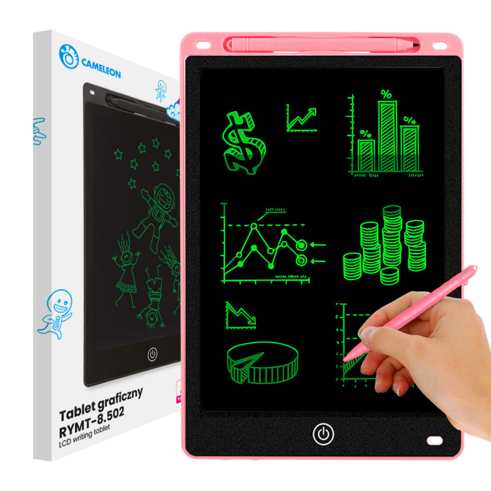 Tableta grafica de 10" pentru copii, culoare Roz, AVX-WT-RYMT-8.502-PINK-0