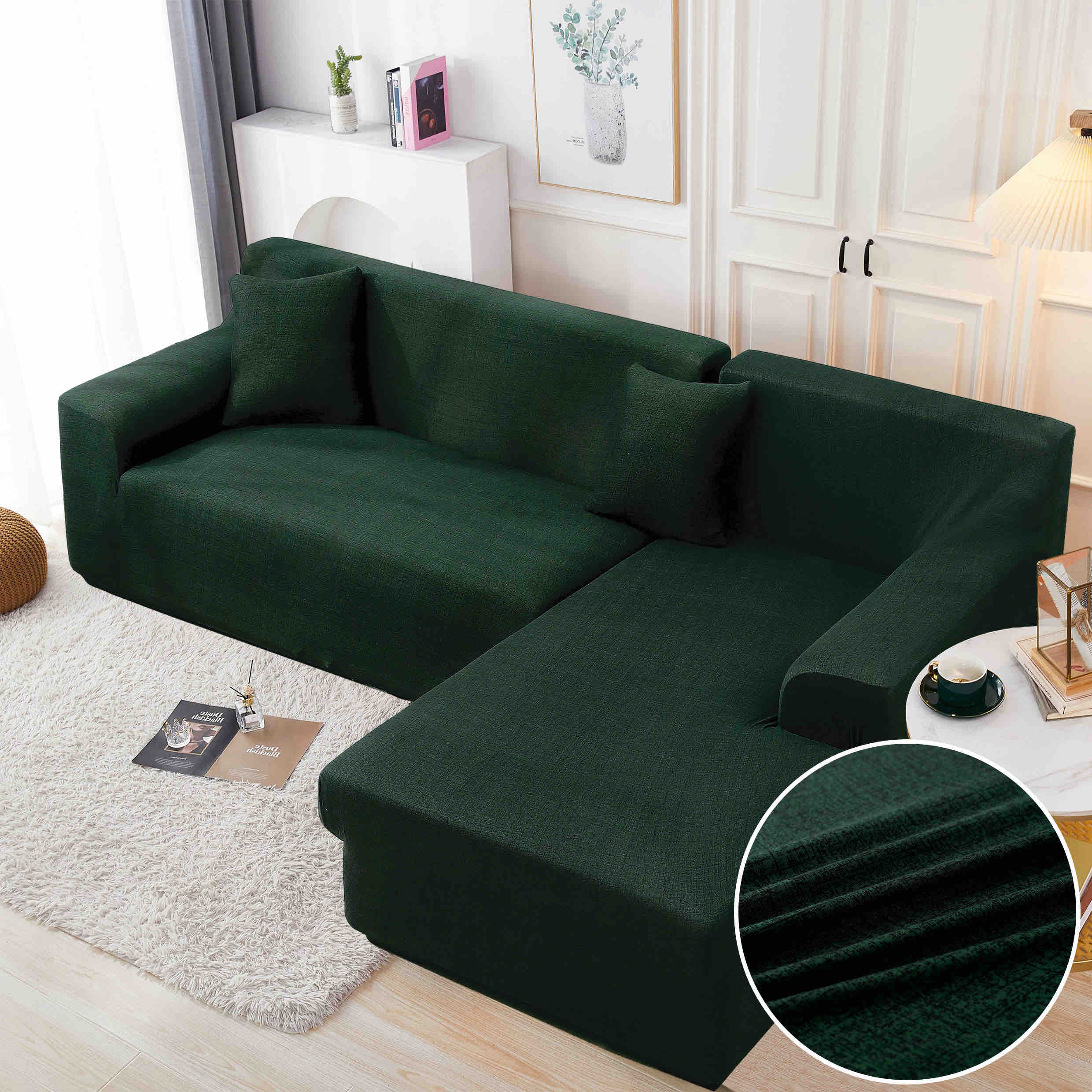 Husa elastica pentru canapele 2 locuri (140-180 cm) + husa coltar 3 locuri (180-230 cm) - Diferite modele