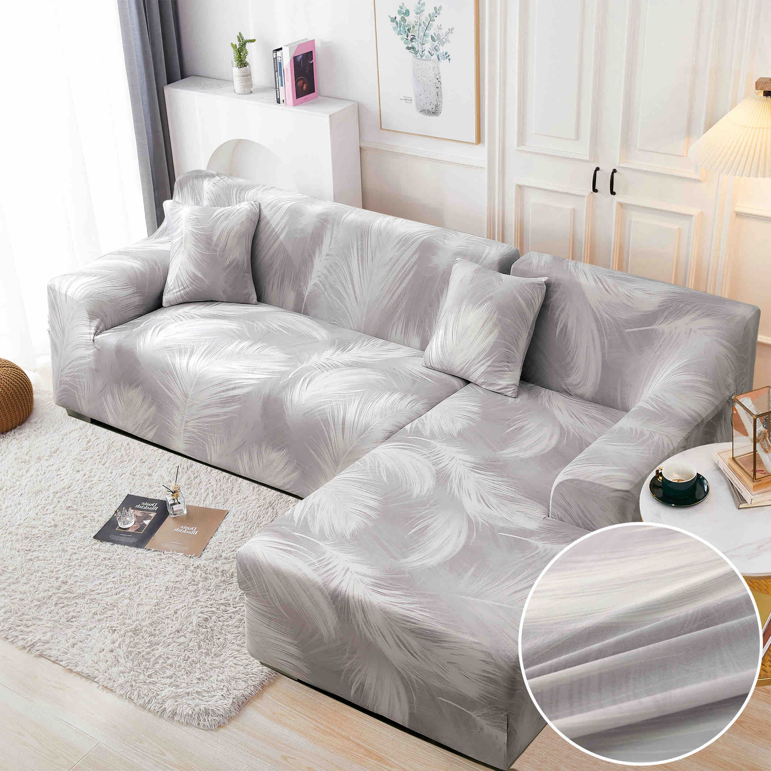 Husa elastica pentru canapele 2 locuri (140-180 cm) + husa coltar 3 locuri (180-230 cm) - Diferite modele