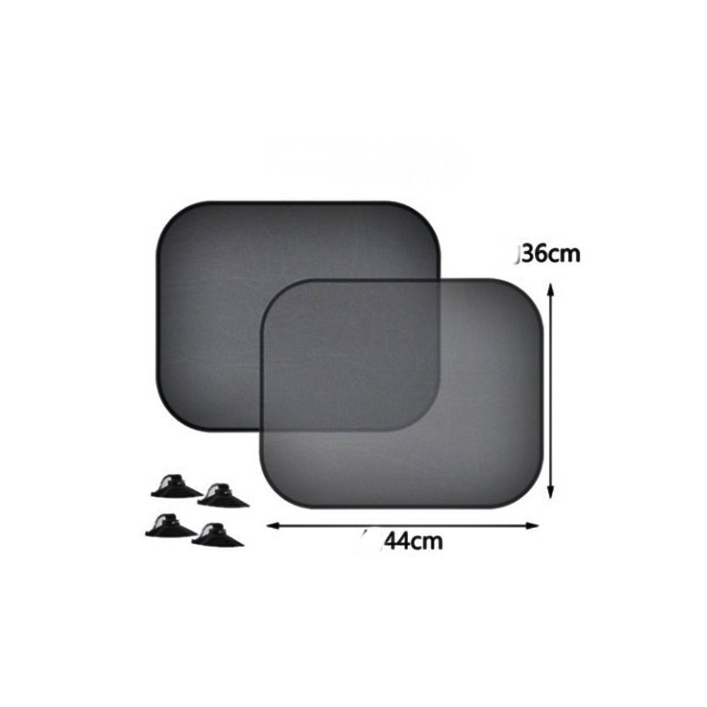 Set 5 perdele auto pentru protectie solara, universale, culoare Neagra-2