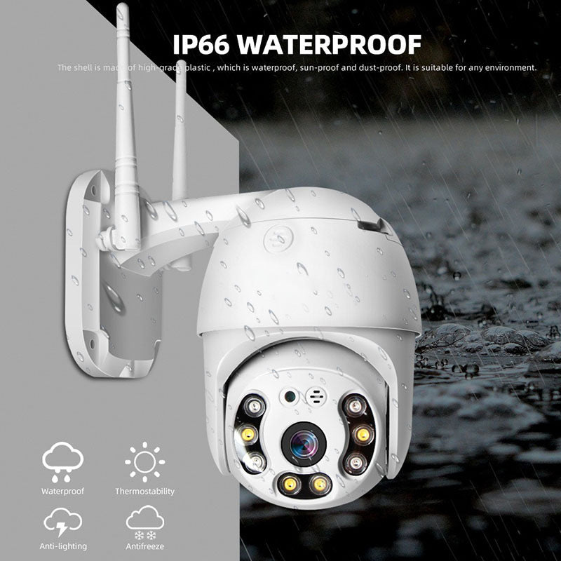 Camera supraveghere WIFI, 3MP, FULL HD, vedere color noaptea, Micro SD, Rotire 360, detectie forma umana + CARD MEMORIE 32GB