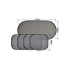 Set 5 perdele auto pentru protectie solara, universale, culoare Neagra-0