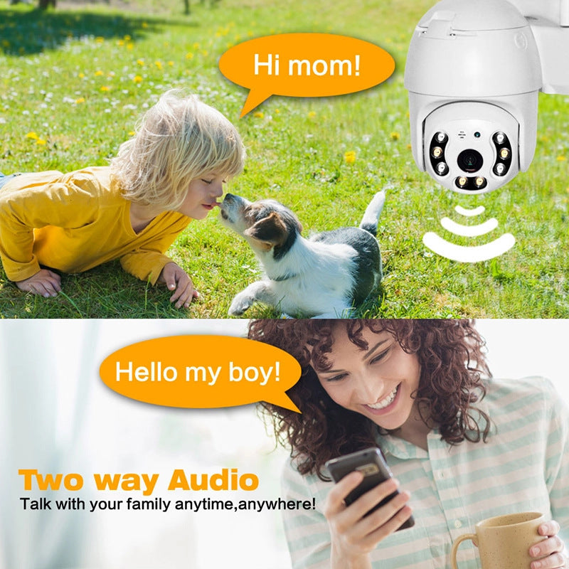 Camera supraveghere WIFI, 3MP, FULL HD, vedere color noaptea, Micro SD, Rotire 360, detectie forma umana + CARD MEMORIE 32GB