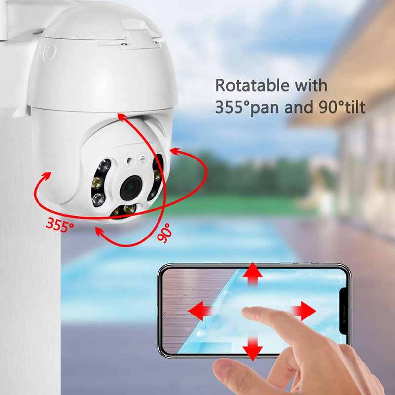 Camera supraveghere WIFI, 3MP, FULL HD, vedere color noaptea, Micro SD, Rotire 360, detectie forma umana + CARD MEMORIE 32GB