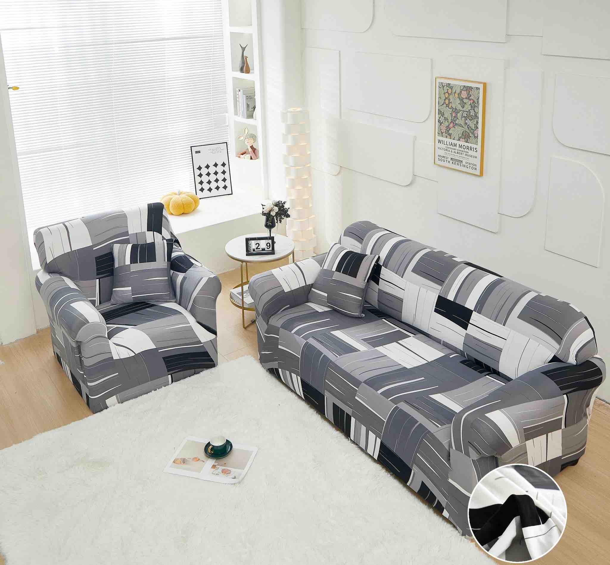 Husa elastica pentru canapele - 3 Locuri (180 - 230 cm) - Diferite modele