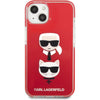 Husă Karl Lagerfeld TPE Karl Choupette Heads pentru iPhone 13 – Roșu