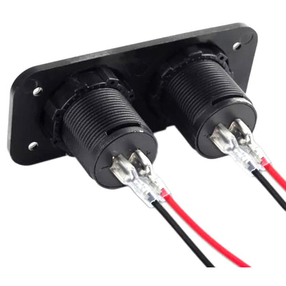 Panou electric suplimentar impermeabil pentru vehicule Off Road, ATV, SSV, tensiune 12-24V, 2 x USB si Voltmetru-3