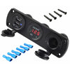 Priza suplimentara impermeabila pentru vehicule Off Road, ATV, SSV, tensiune 12V, 2 x USB si Voltmetru-0