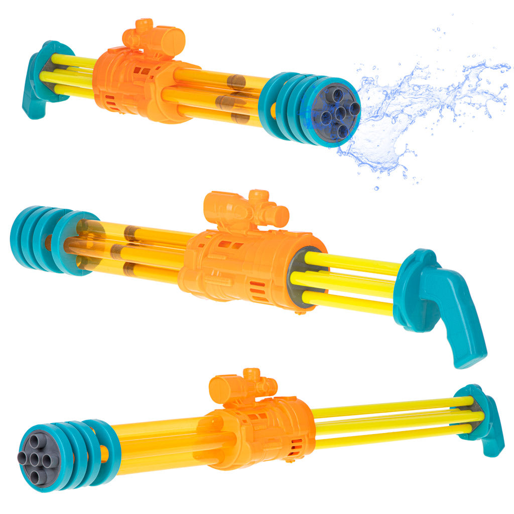 Pistol cu apa pentru copii cu 5 pistoane, dimensiune 56 cm-0