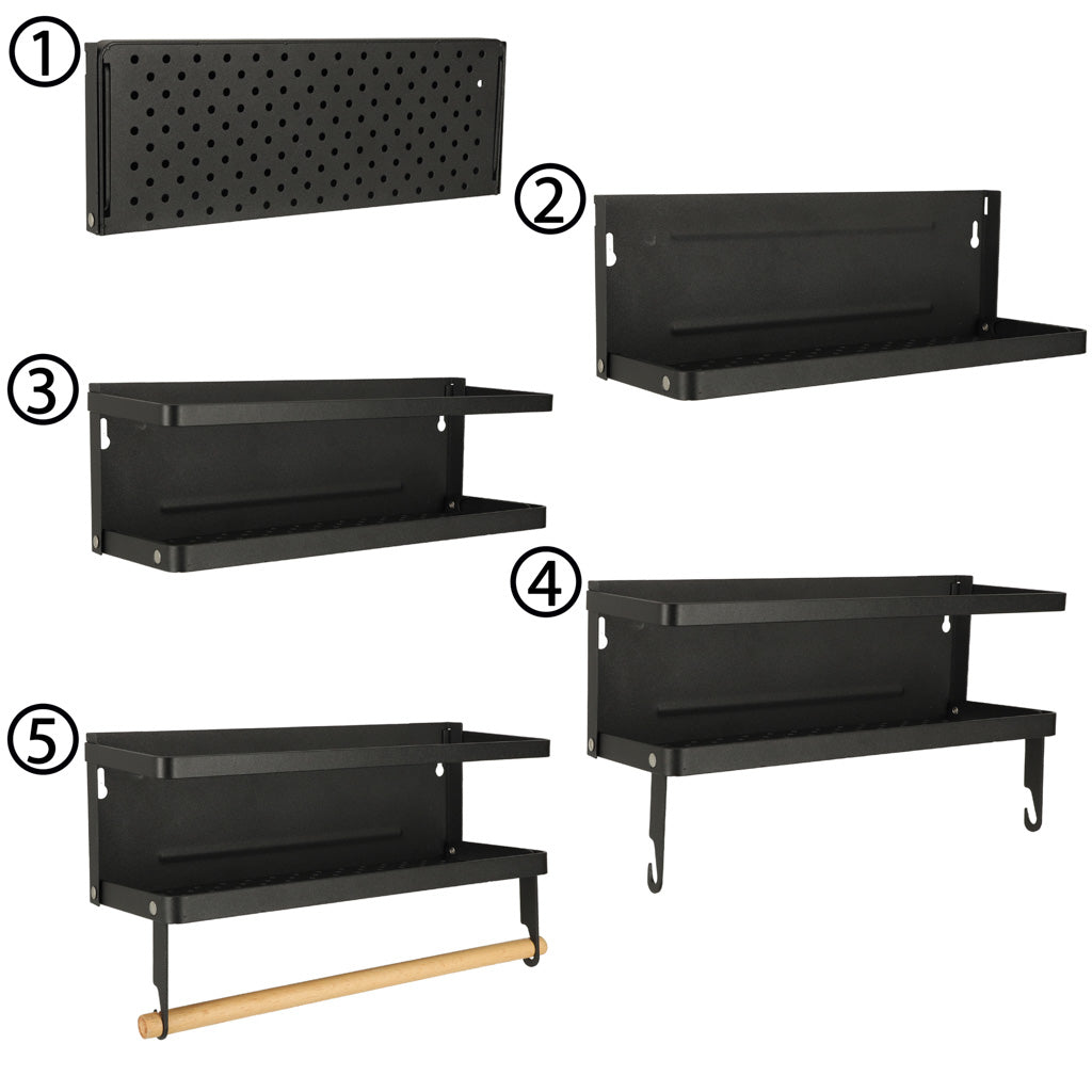 Raft magnetic de frigider 2in1, pentru condimente si prosop de bucatarie-6