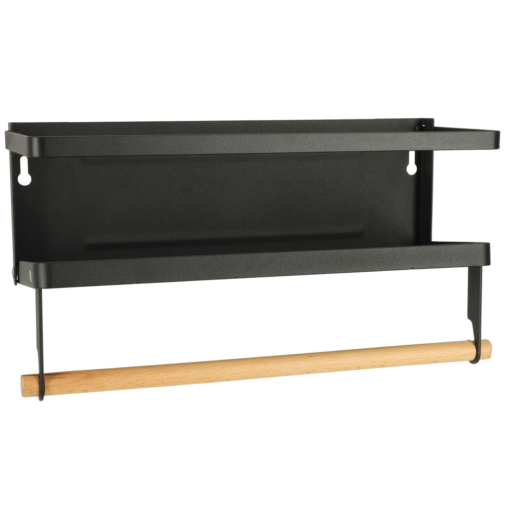 Raft magnetic de frigider 2in1, pentru condimente si prosop de bucatarie-3