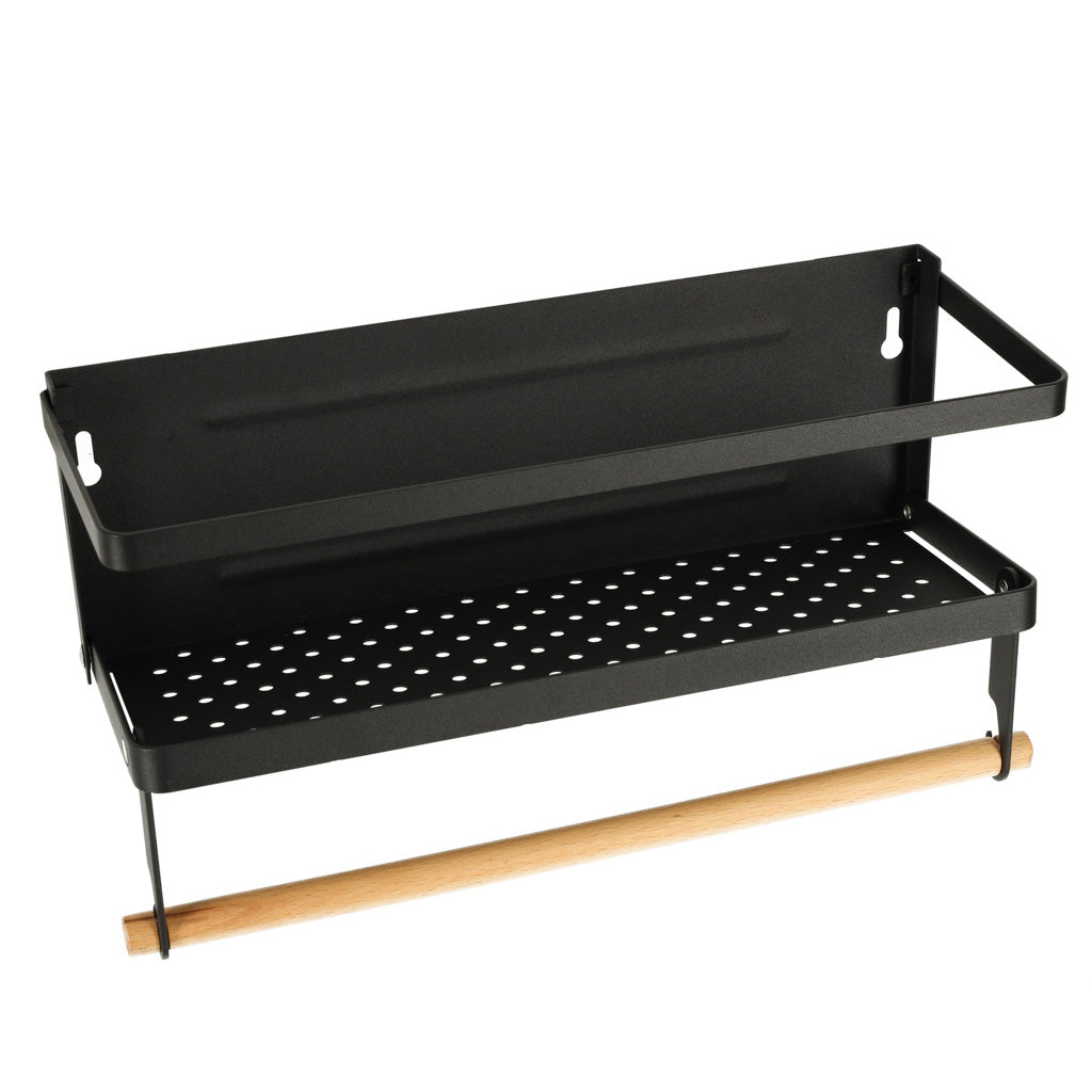 Raft magnetic de frigider 2in1, pentru condimente si prosop de bucatarie-4