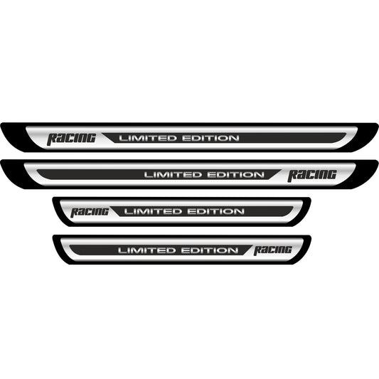 Set 4 bucati Protectii Praguri din autocolant Crom - Racing Limited Edition-1