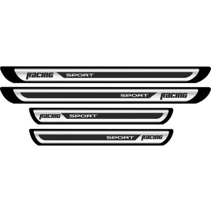 Set 4 bucati Protectii Praguri din autocolant Crom - Racing Sport-1