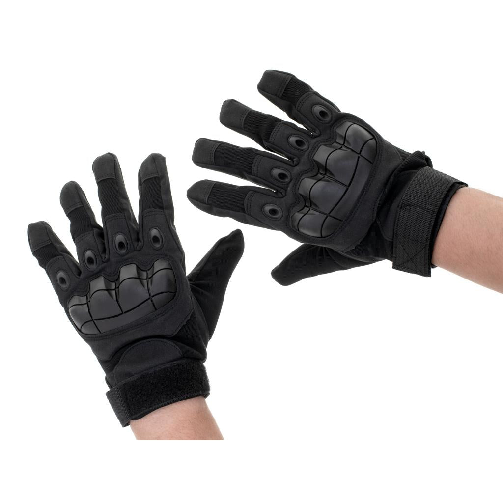 Manusi Tactice cu elemente de protectie, marime L, cu destinatie Moto, ATV, SSV, QUAD, culoare Neagra-0