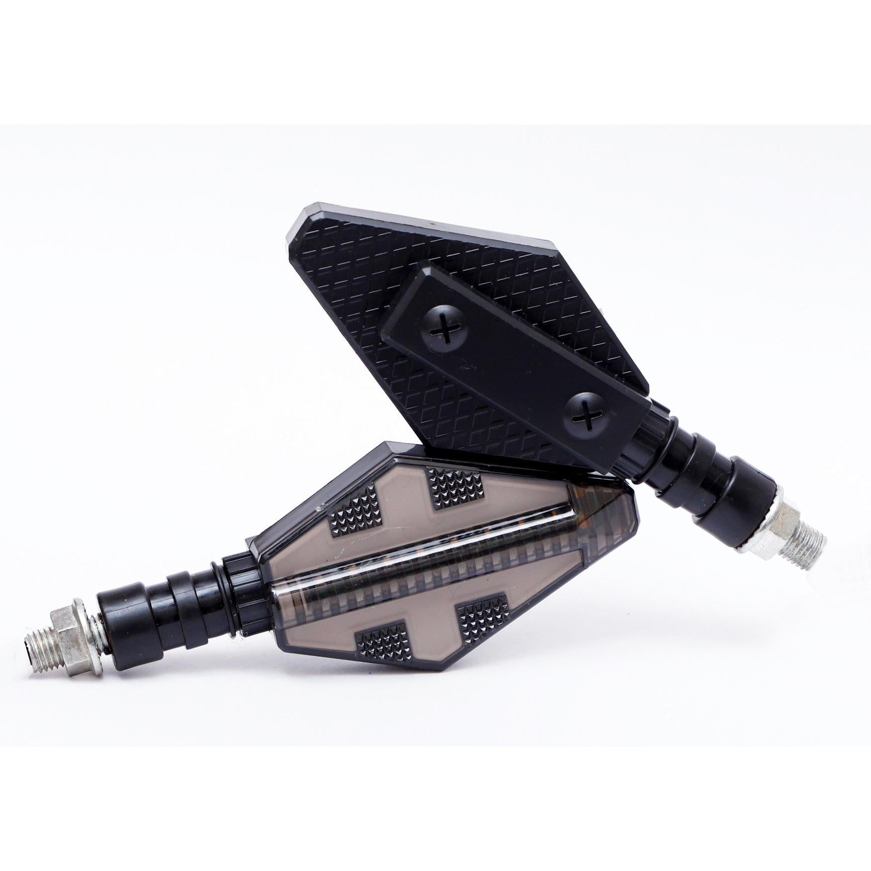 Set 2 lampi Semnalizare Moto, model CROSS, cu 2 functii, pozitie si semnalizare, tensiune 12V-1