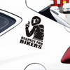 Sticker autoadeziv pentru vehicule Off Road, model "Respect For Bikers", dimensiune 17 x 12 cm, culoare Neagra-0