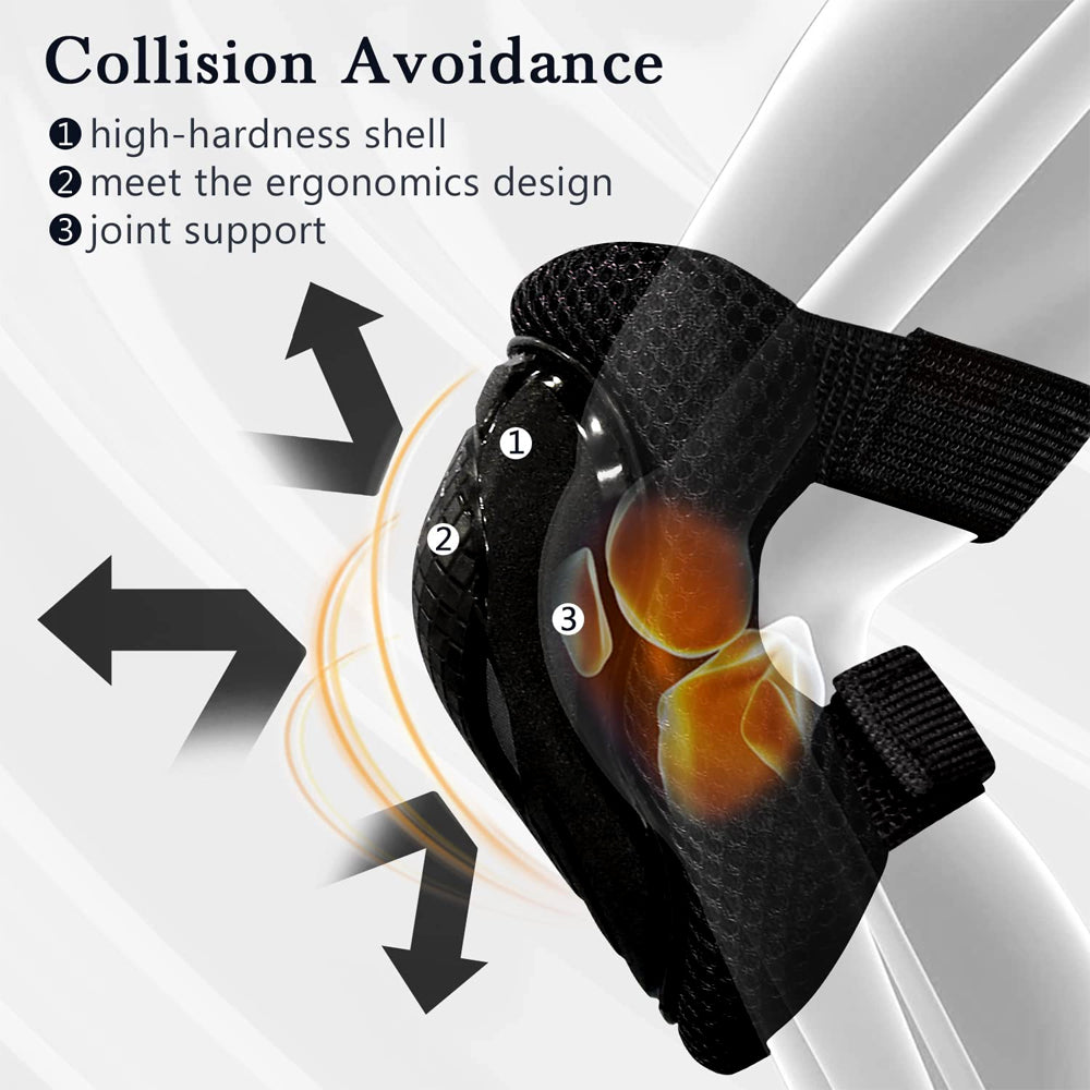 Set pentru copii, 6 x protectii pentru genunchi, coate si incheieturi (bicicleta, role, skateboard, patine)-6