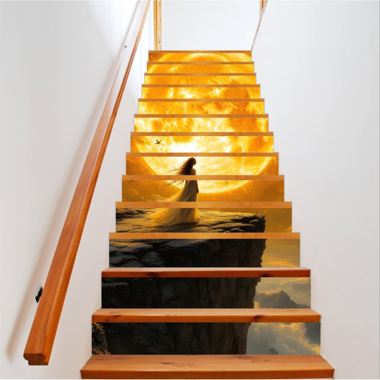 Sticker decorativ pentru scari interioare, print autoadeziv de inalta rezolutie, dimensine 200 x 124 cm, cod_ AVX-STAIRS-04-0