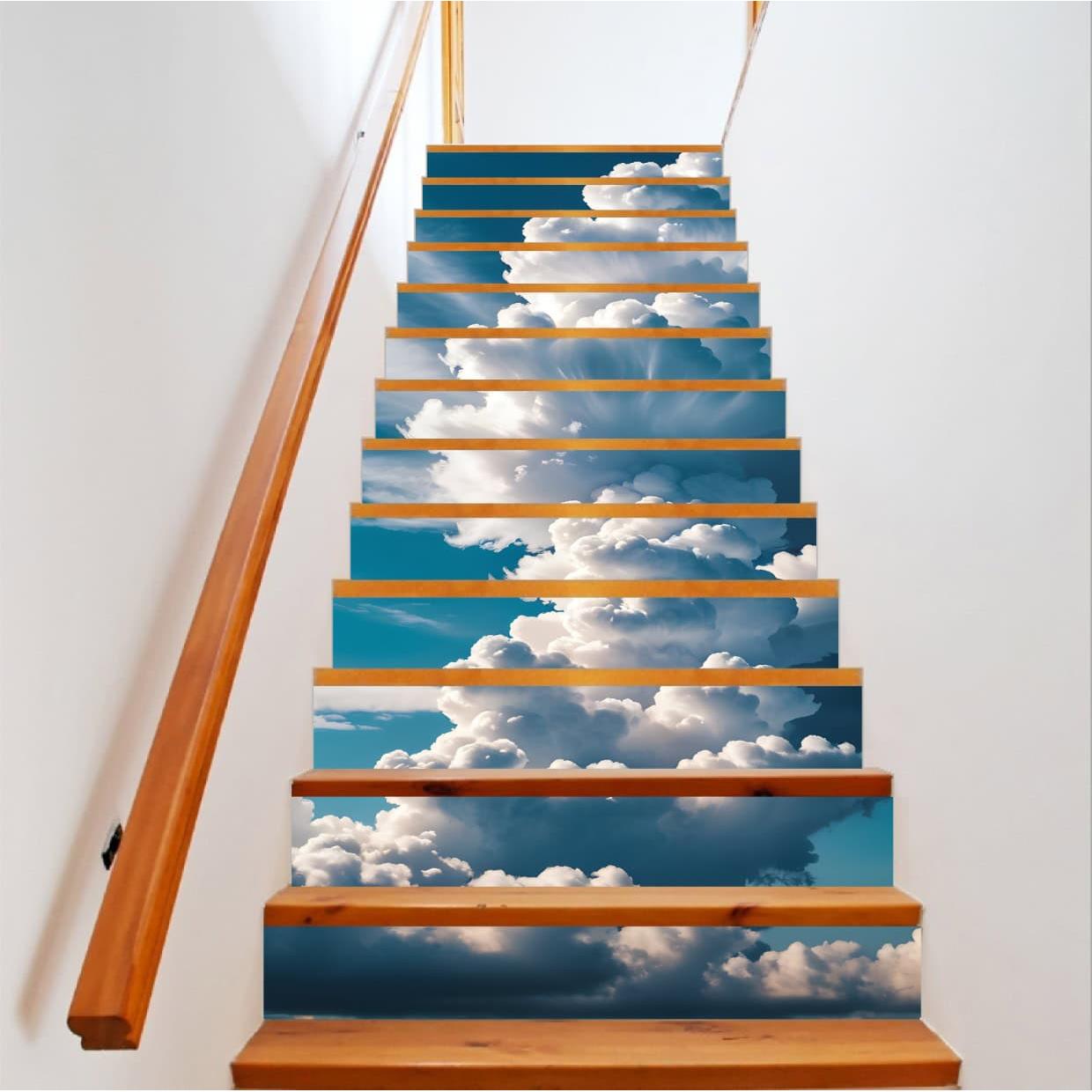 Sticker decorativ pentru scari interioare, print autoadeziv de inalta rezolutie, dimensine 200 x 124 cm, cod_ AVX-STAIRS-08-0
