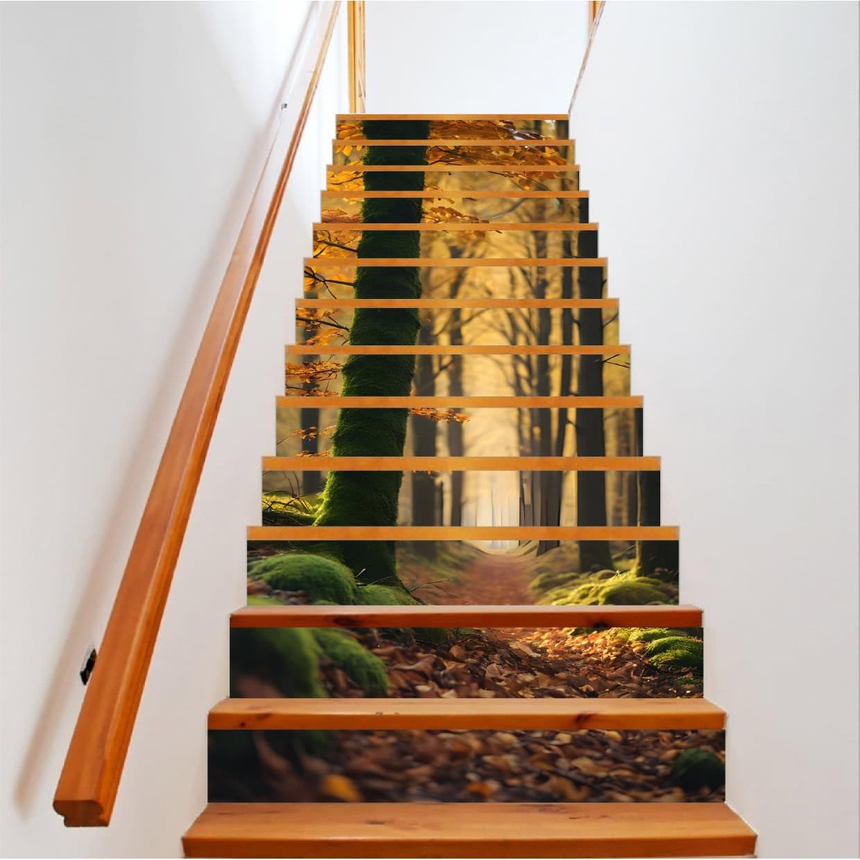 Sticker decorativ pentru scari interioare, print autoadeziv de inalta rezolutie, dimensine 200 x 124 cm, cod_ AVX-STAIRS-09-0