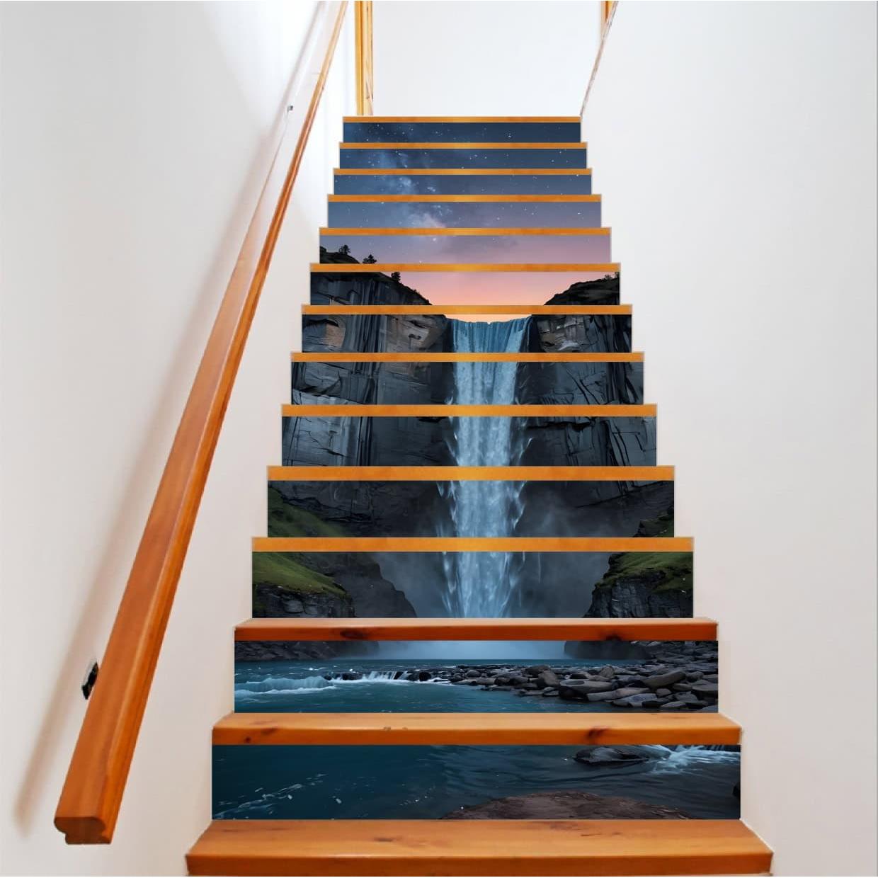 Sticker decorativ pentru scari interioare, print autoadeziv de inalta rezolutie, dimensine 200 x 124 cm, cod_ AVX-STAIRS-16-0