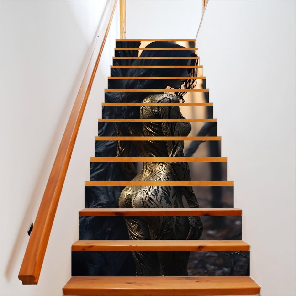 Sticker decorativ pentru scari interioare, print autoadeziv de inalta rezolutie, dimensine 200 x 124 cm, cod_ AVX-STAIRS-20-0