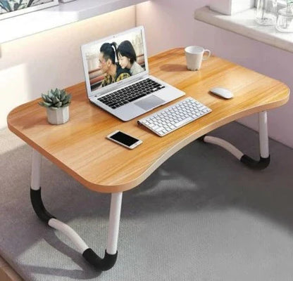 Masuta pliabila pentru laptop sau tableta, cu suport, bej