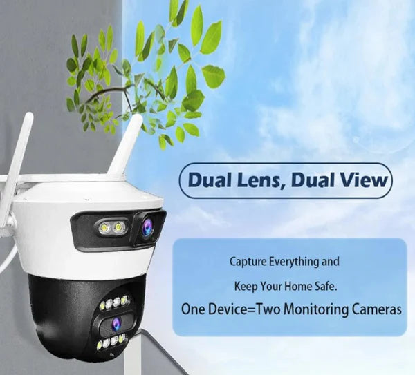 Camera Smart Jortan, Conexiune Wifi, 2 Lentile, Vizualizare Live In Aplicatie, Interior/Exterior, IP66 Protectie
