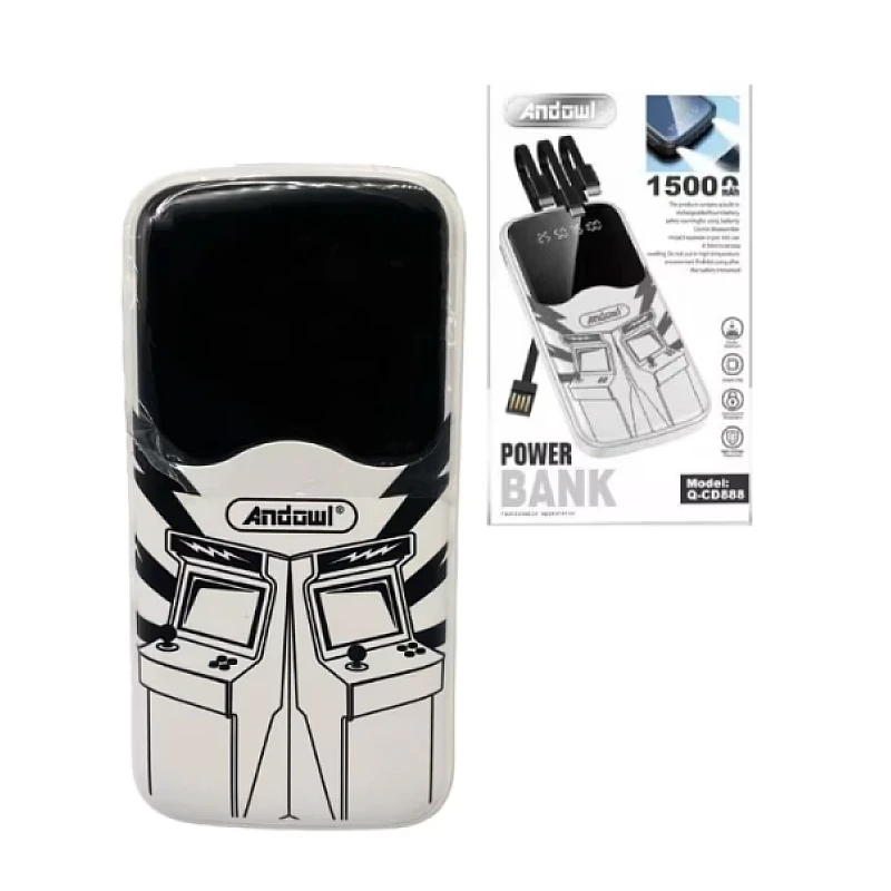 Baterie externa Andowl CD888 capacitate 15000mAh 4 in 1