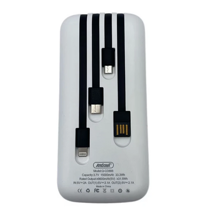 Baterie externa Andowl CD888 capacitate 15000mAh 4 in 1