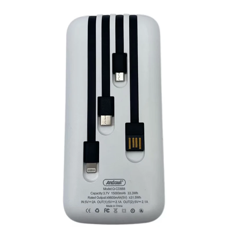 Baterie externa Andowl CD888 capacitate 15000mAh 4 in 1