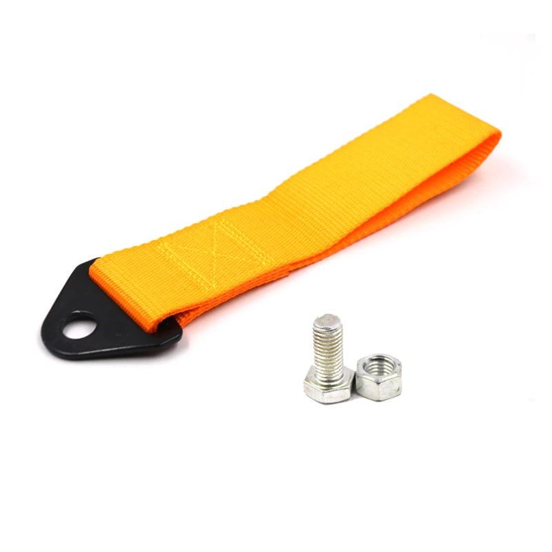 Ornament Racing de tip Curea/Sufa pentru carlig de remorcare, culoare Galben-1