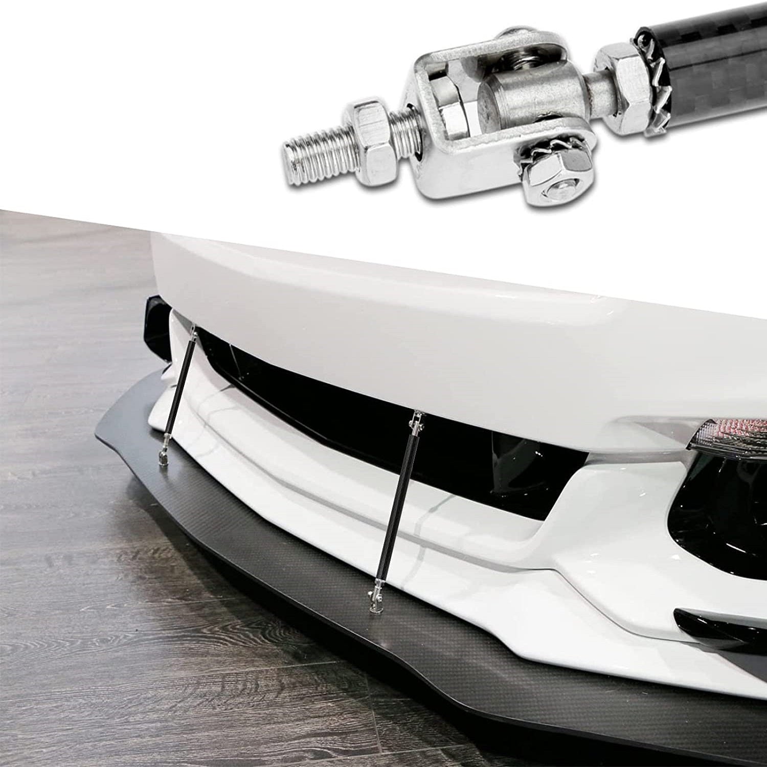 Set 2 Tije din Aluminiu reglabile pentru Consolidare Spoiler, lungime 10cm, IMITATIE CARBON-6