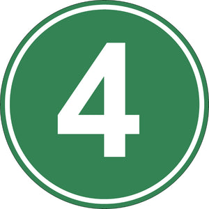 Eticheta, Autocolant Cifra 4, Autocolant Camion Euro 4, Diamentru 22 cm-0