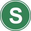 Eticheta, Autocolant Litera S, Autocolant Camion Litera S, Diamentru 22 cm-0