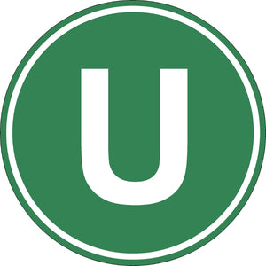 Eticheta, Autocolant Litera U, Autocolant Camion Litera U, Diamentru 22 cm-0