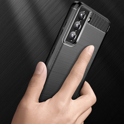 Husă Techsuit Carbon Silicone pentru Samsung Galaxy S22 – Negru